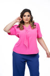 Blusa cuello drapeado